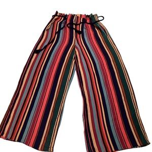 FARM Rio Anthropology Multicolor Striped Wide Leg Pants